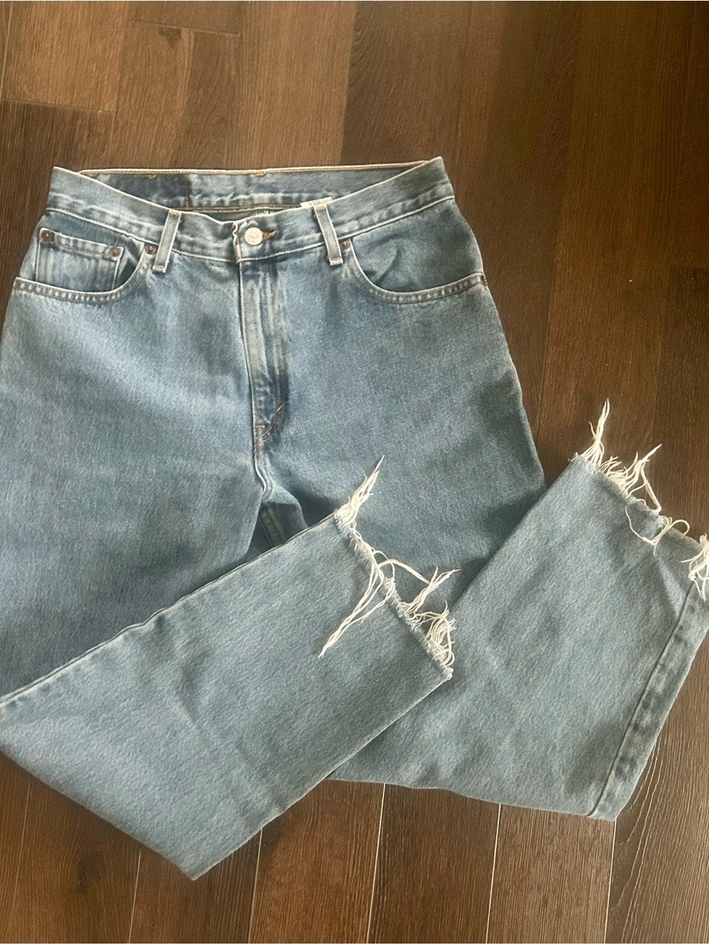 Levi's Light Blue Denim Jeans with Tan Stitching